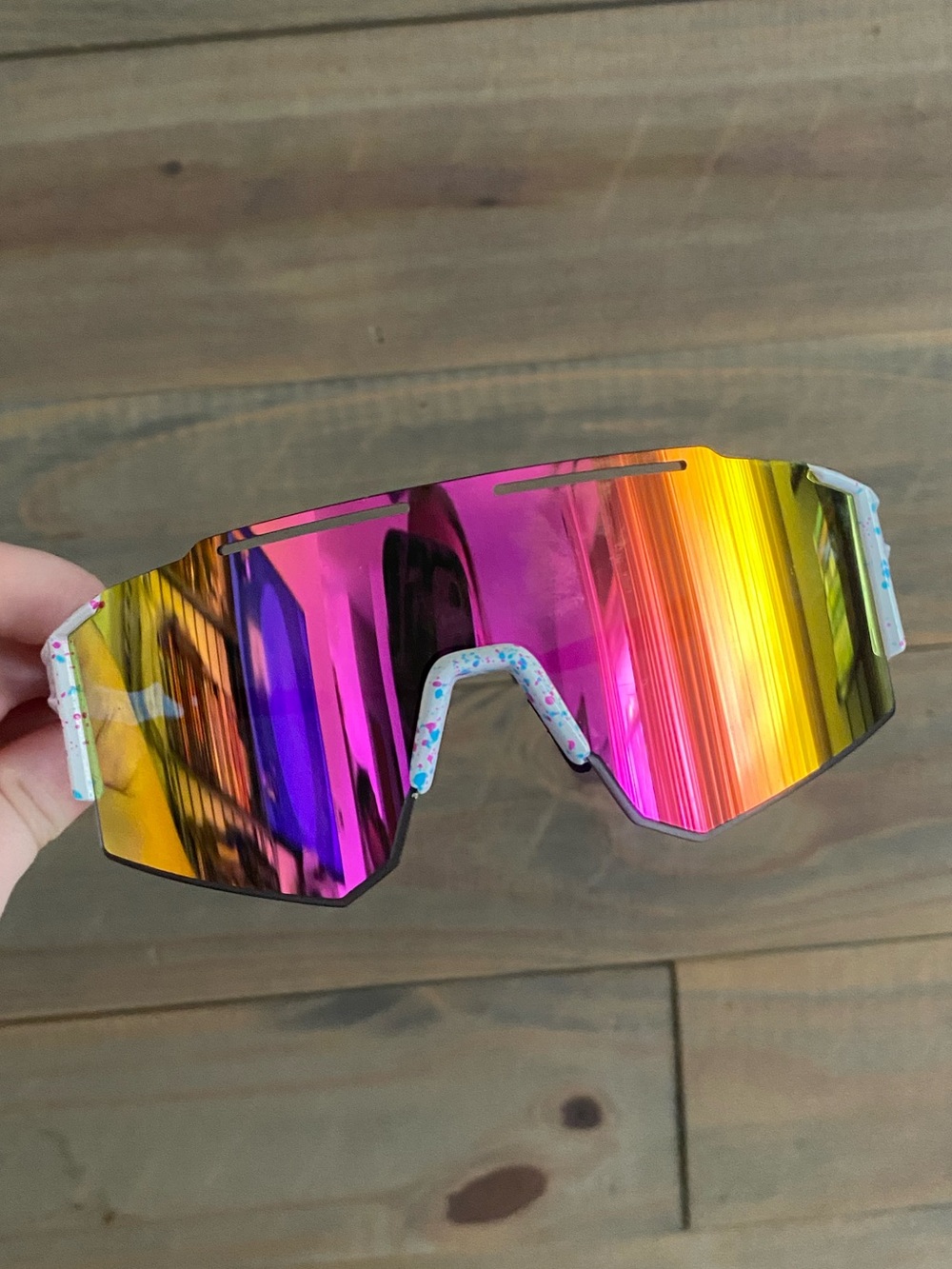 Mirrored Rainbow Lens Sunglasses